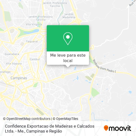 Confidence Exportacao de Madeiras e Calcados Ltda. - Me. mapa