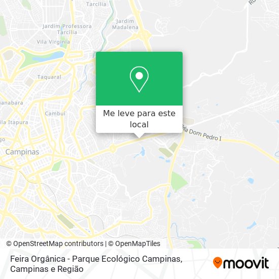 Feira Orgânica - Parque Ecológico Campinas mapa
