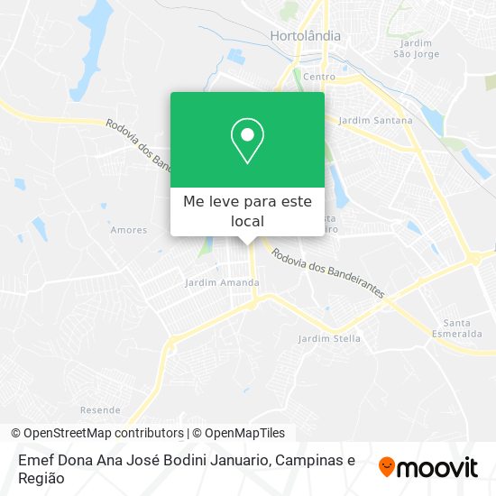 Emef Dona Ana José Bodini Januario mapa