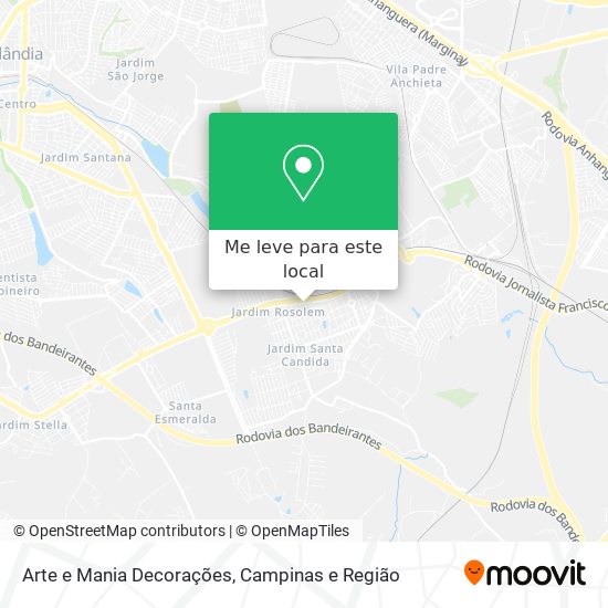 Arte e Mania Decorações mapa