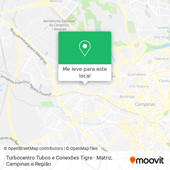 Turbocentro Tubos e Conexões Tigre - Matriz mapa