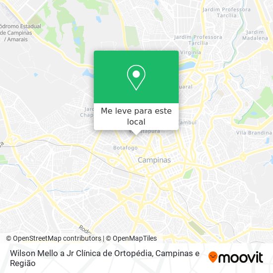 Wilson Mello a Jr Clínica de Ortopédia mapa