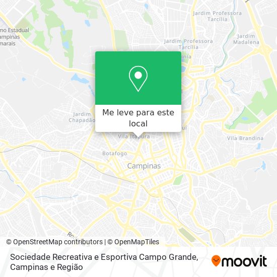 Sociedade Recreativa e Esportiva Campo Grande mapa
