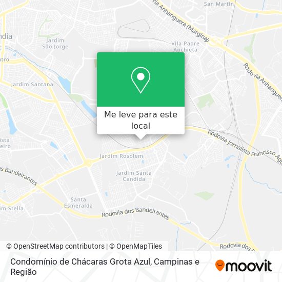 Condomínio de Chácaras Grota Azul mapa