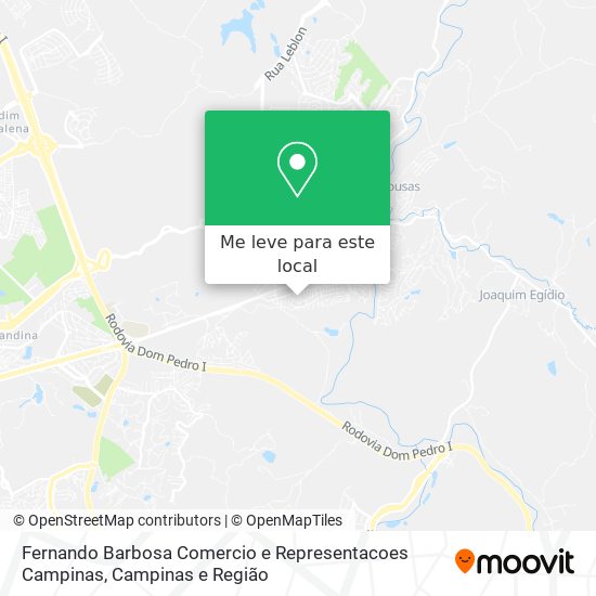 Fernando Barbosa Comercio e Representacoes Campinas mapa