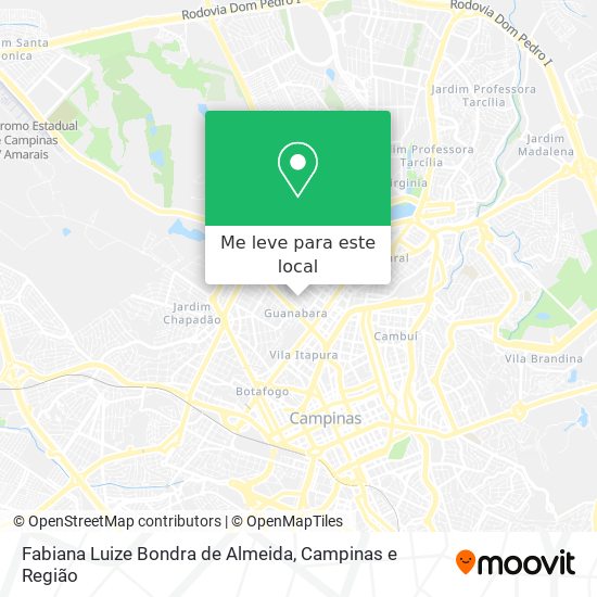 Fabiana Luize Bondra de Almeida mapa