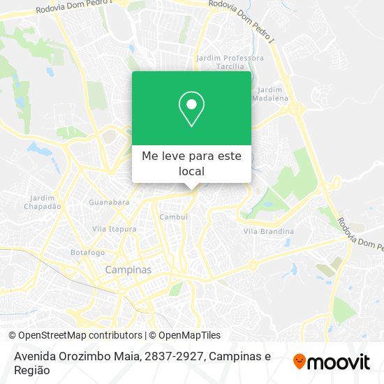 Avenida Orozimbo Maia, 2837-2927 mapa