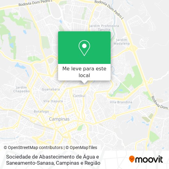 Sociedade de Abastecimento de Água e Saneamento-Sanasa mapa