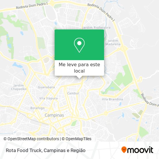 Rota Food Truck mapa