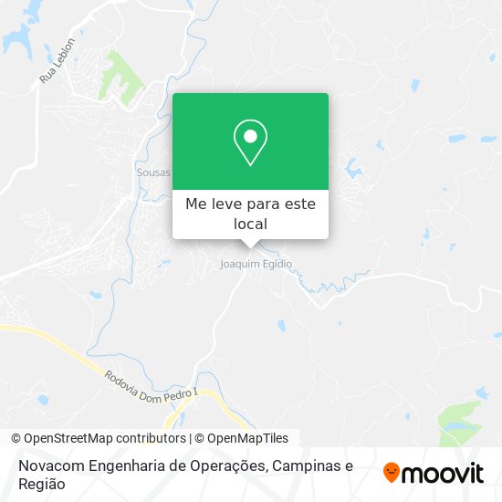 Novacom Engenharia de Operações mapa