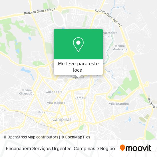 Encanabem Serviços Urgentes mapa