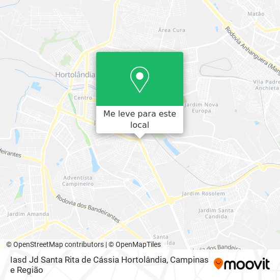 Iasd Jd Santa Rita de Cássia Hortolândia mapa