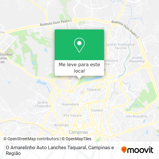 O Amarelinho Auto Lanches Taquaral mapa