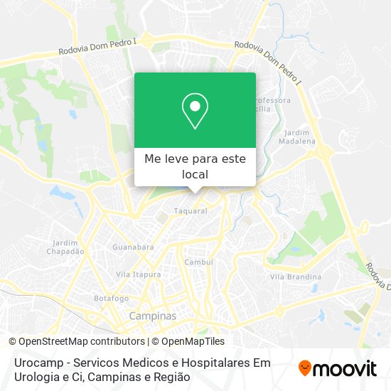 Urocamp - Servicos Medicos e Hospitalares Em Urologia e Ci mapa