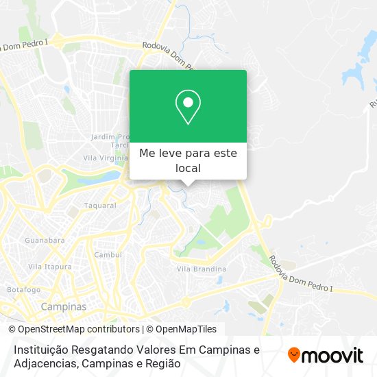 Instituição Resgatando Valores Em Campinas e Adjacencias mapa