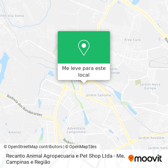 Recanto Animal Agropecuaria e Pet Shop Ltda - Me mapa