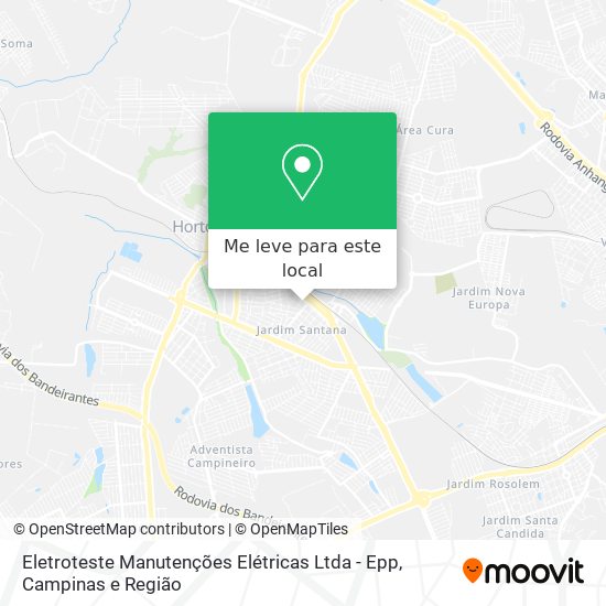 Eletroteste Manutenções Elétricas Ltda - Epp mapa