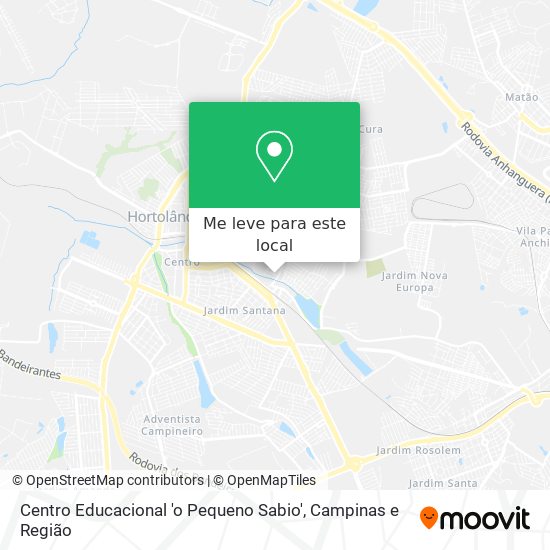 Centro Educacional 'o Pequeno Sabio' mapa