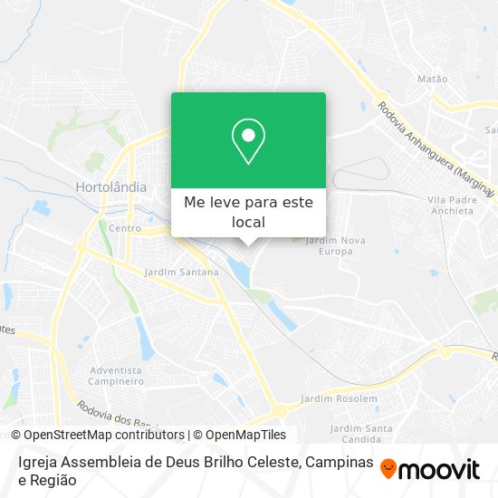 Igreja Assembleia de Deus Brilho Celeste mapa