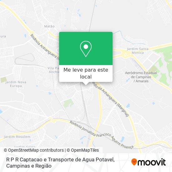 R P R Captacao e Transporte de Agua Potavel mapa