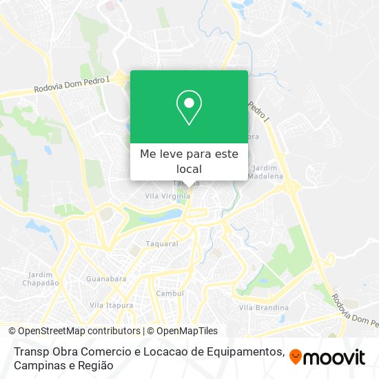 Transp Obra Comercio e Locacao de Equipamentos mapa