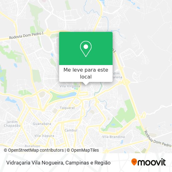 Vidraçaria Vila Nogueira mapa