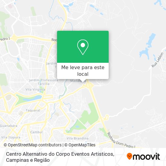 Centro Alternativo do Corpo Eventos Artisticos mapa
