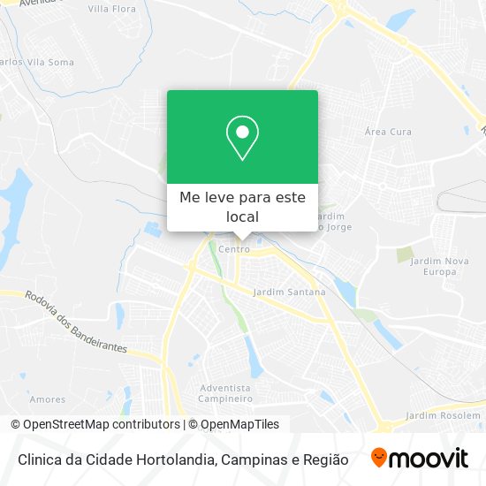 Clinica da Cidade Hortolandia mapa