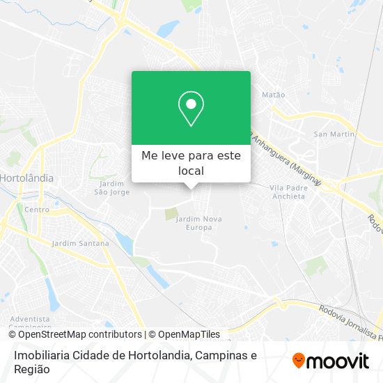 Imobiliaria Cidade de Hortolandia mapa