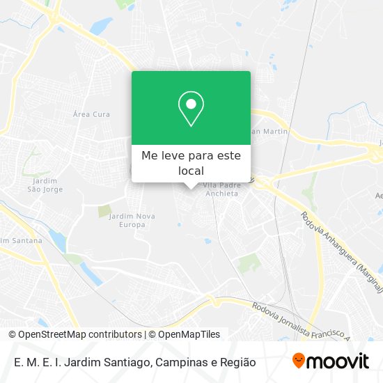 E. M. E. I. Jardim Santiago mapa