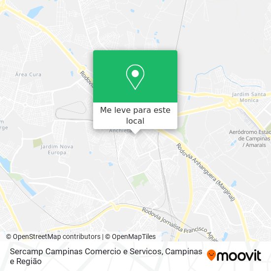 Sercamp Campinas Comercio e Servicos mapa