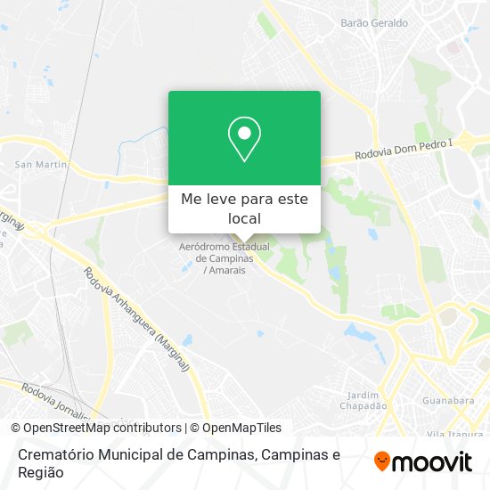 Crematório Municipal de Campinas mapa