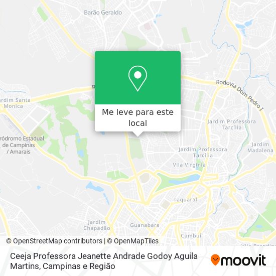 Ceeja Professora Jeanette Andrade Godoy Aguila Martins mapa