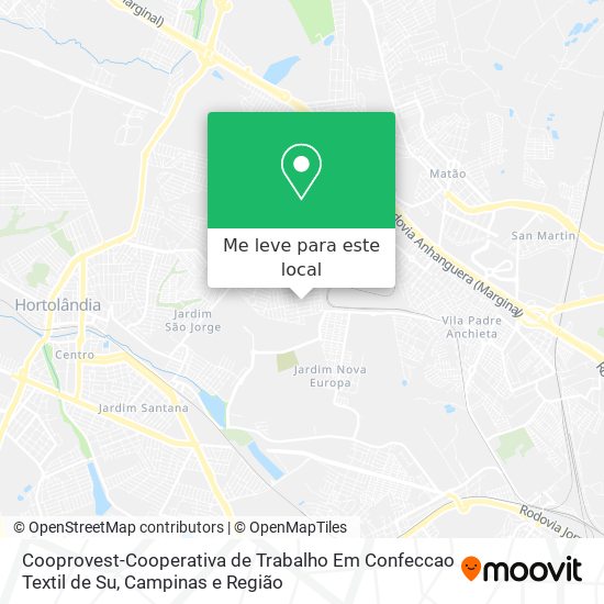 Cooprovest-Cooperativa de Trabalho Em Confeccao Textil de Su mapa