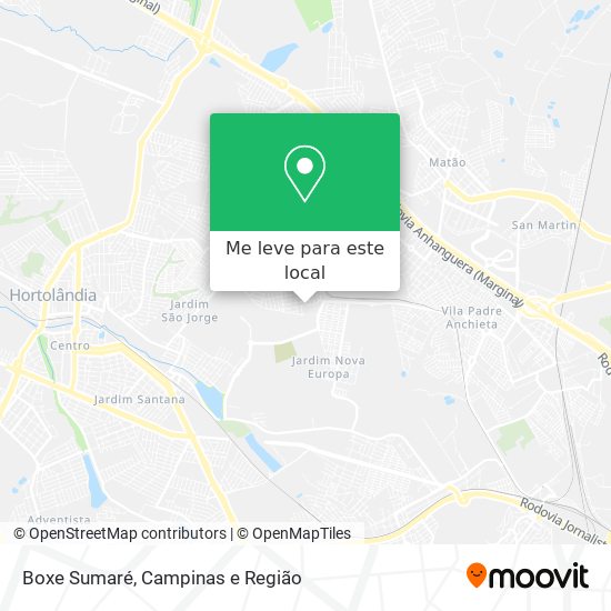 Boxe Sumaré mapa