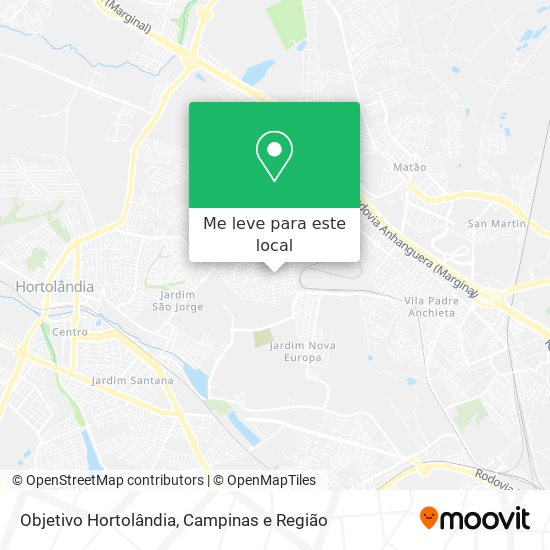 Objetivo Hortolândia mapa