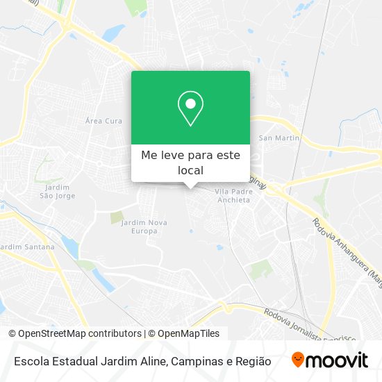 Escola Estadual Jardim Aline mapa