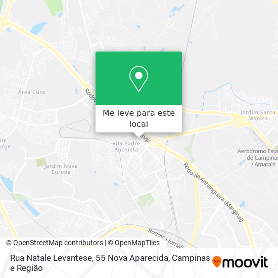 Rua Natale Levantese, 55 Nova Aparecida mapa