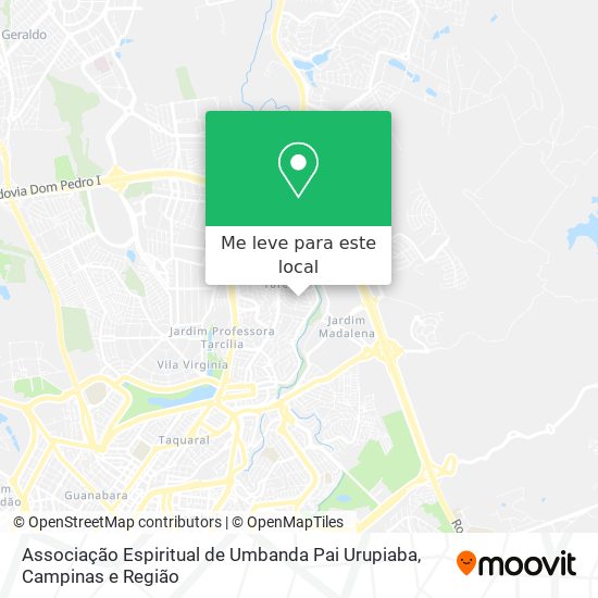 Associação Espiritual de Umbanda Pai Urupiaba mapa