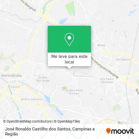 José Ronaldo Castilho dos Santos mapa