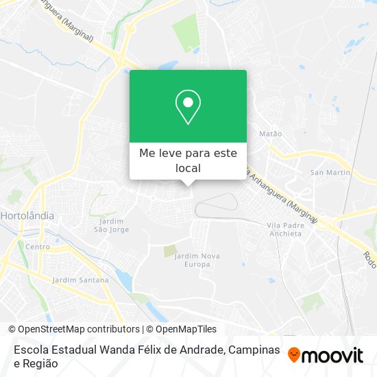 Escola Estadual Wanda Félix de Andrade mapa