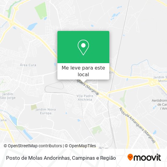 Posto de Molas Andorinhas mapa