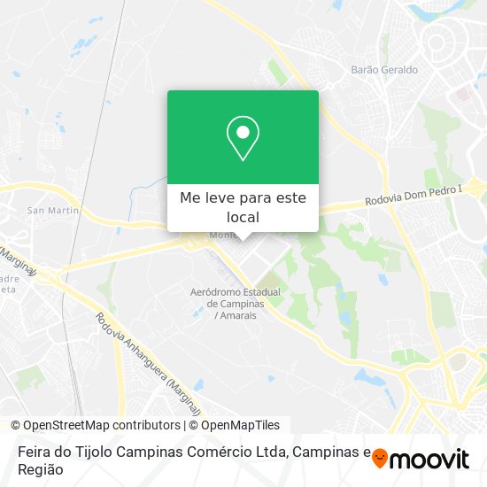 Feira do Tijolo Campinas Comércio Ltda mapa