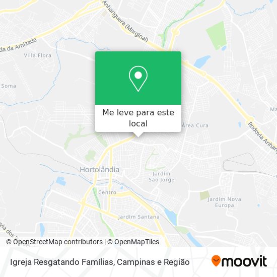 Igreja Resgatando Famílias mapa