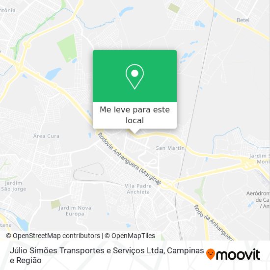 Júlio Simões Transportes e Serviços Ltda mapa