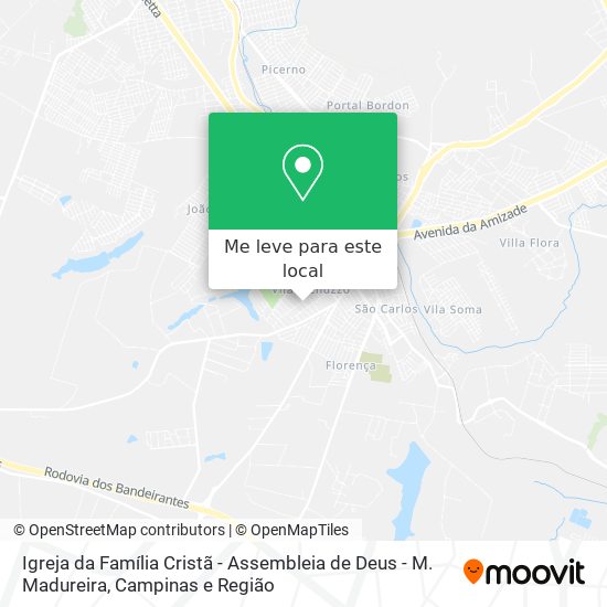 Igreja da Família Cristã - Assembleia de Deus - M. Madureira mapa