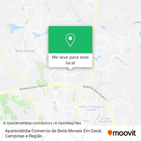 Aparecidinha Comercio de Bens Moveis Em Geral mapa
