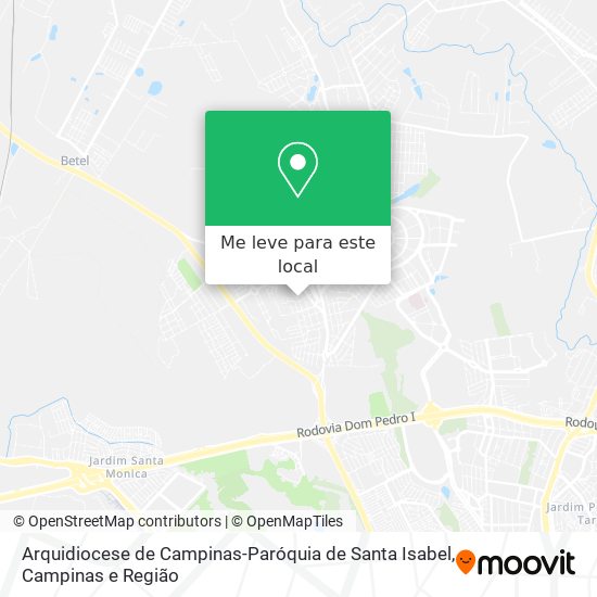 Arquidiocese de Campinas-Paróquia de Santa Isabel mapa