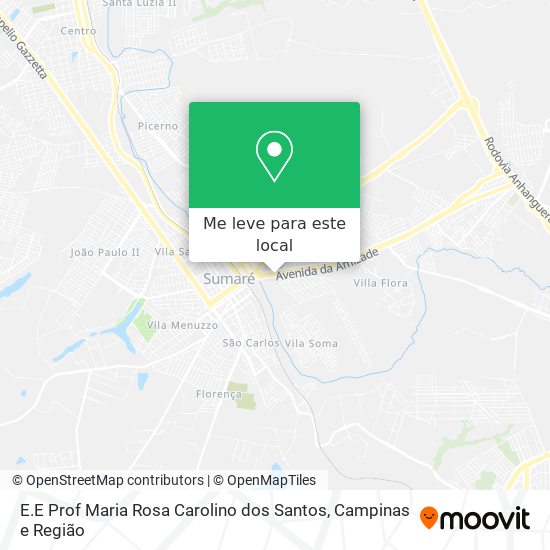 E.E Prof Maria Rosa Carolino dos Santos mapa
