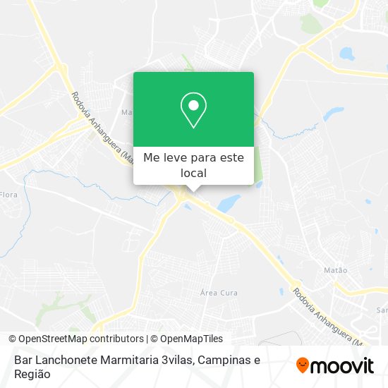 Bar Lanchonete Marmitaria 3vilas mapa